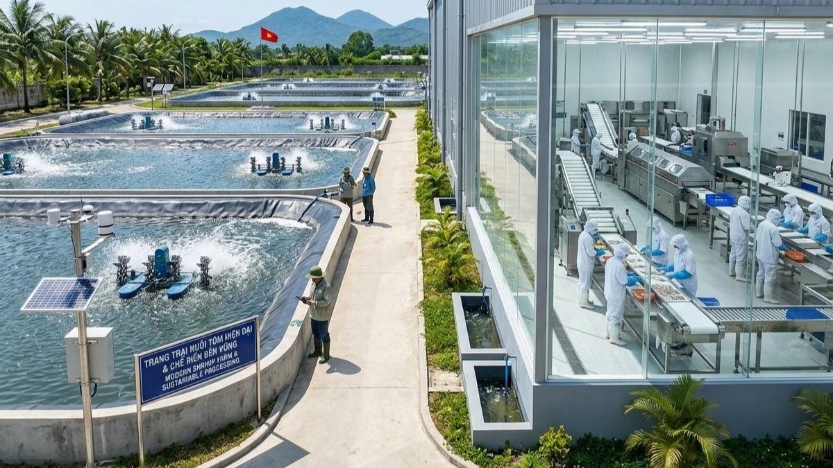 mô hinh nuôi và chế biến tôm