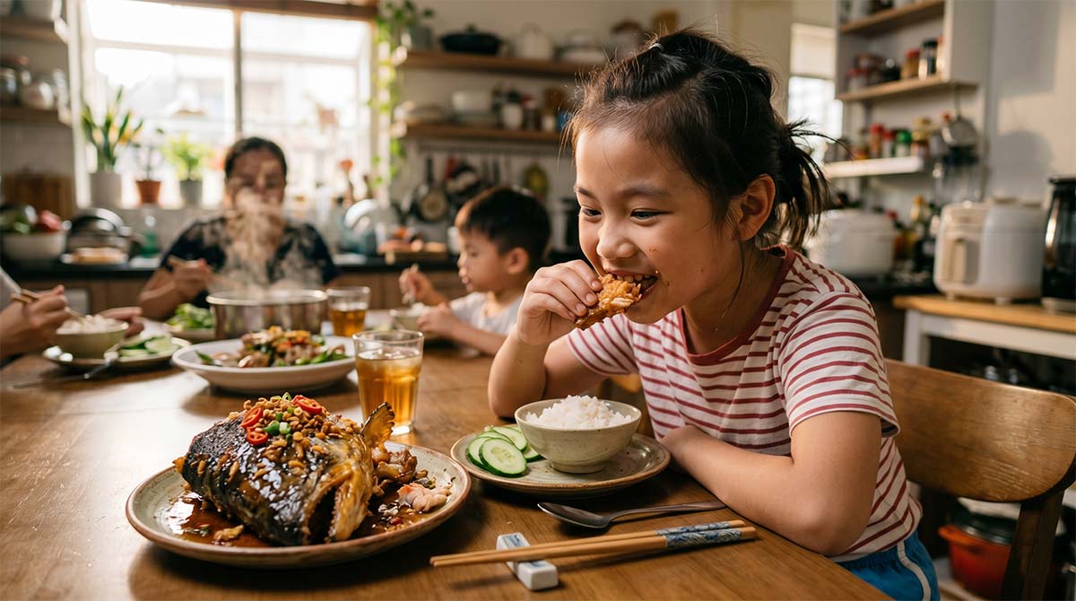 đầu cá hồi chiên nước mắm