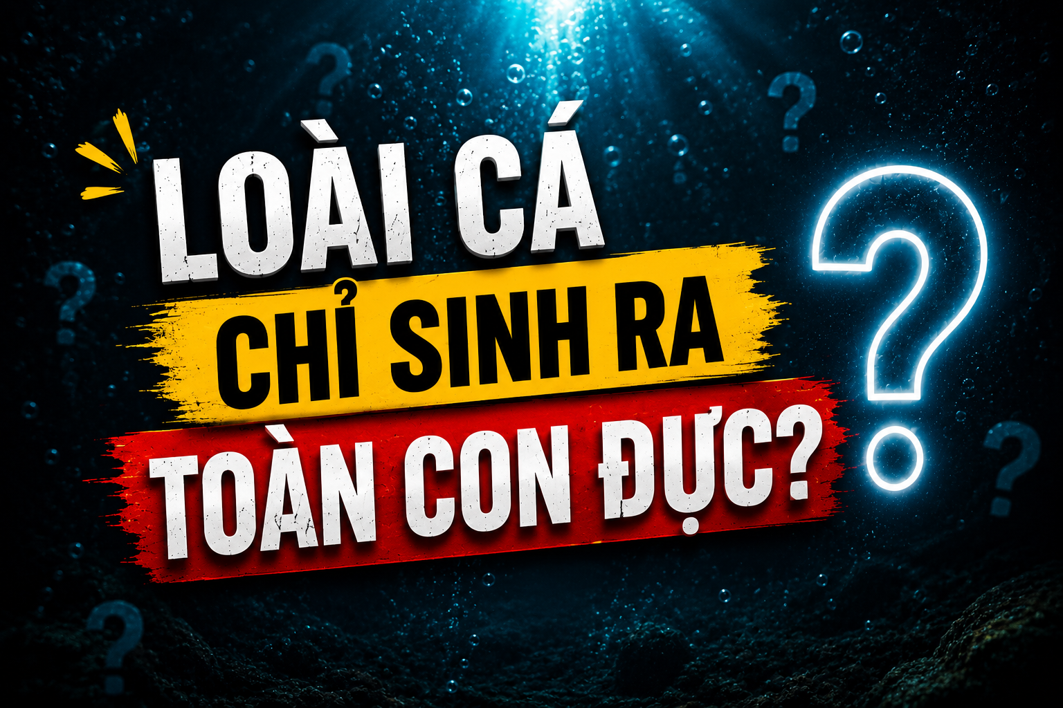 Loài cá sinh ra toàn con đực