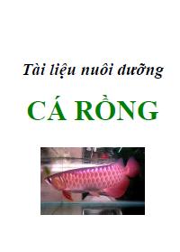 Tài liệu nuôi dưỡng cá Rồng