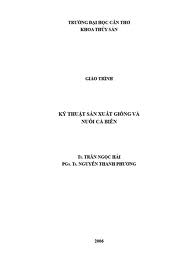 Giáo trình kỹ thuật sản xuất giống và nuôi cá biển