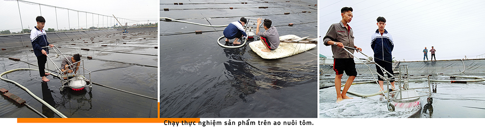máy làm sạch ao tôm, vệ sinh ao bạt, nuôi tôm