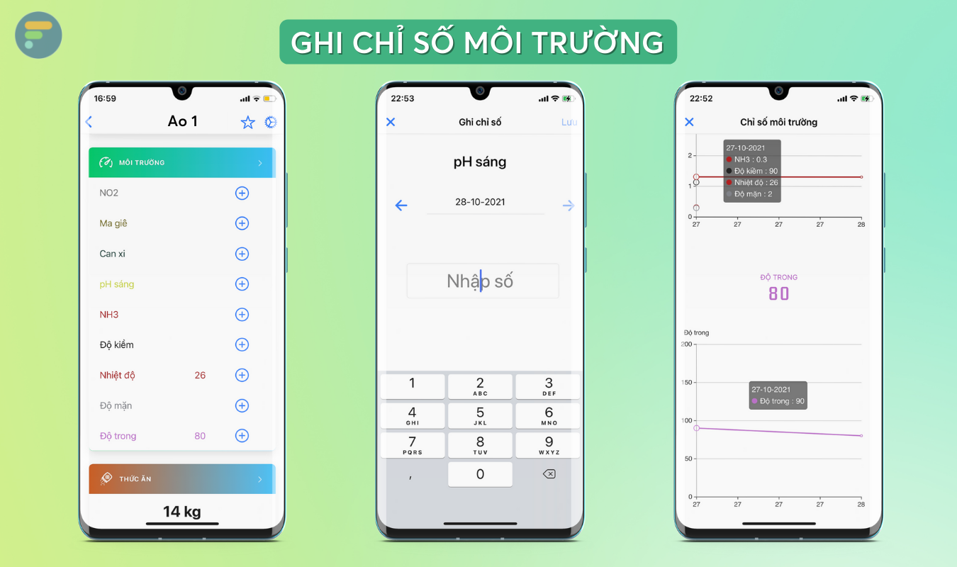 ghi nhật ký ao nuôi