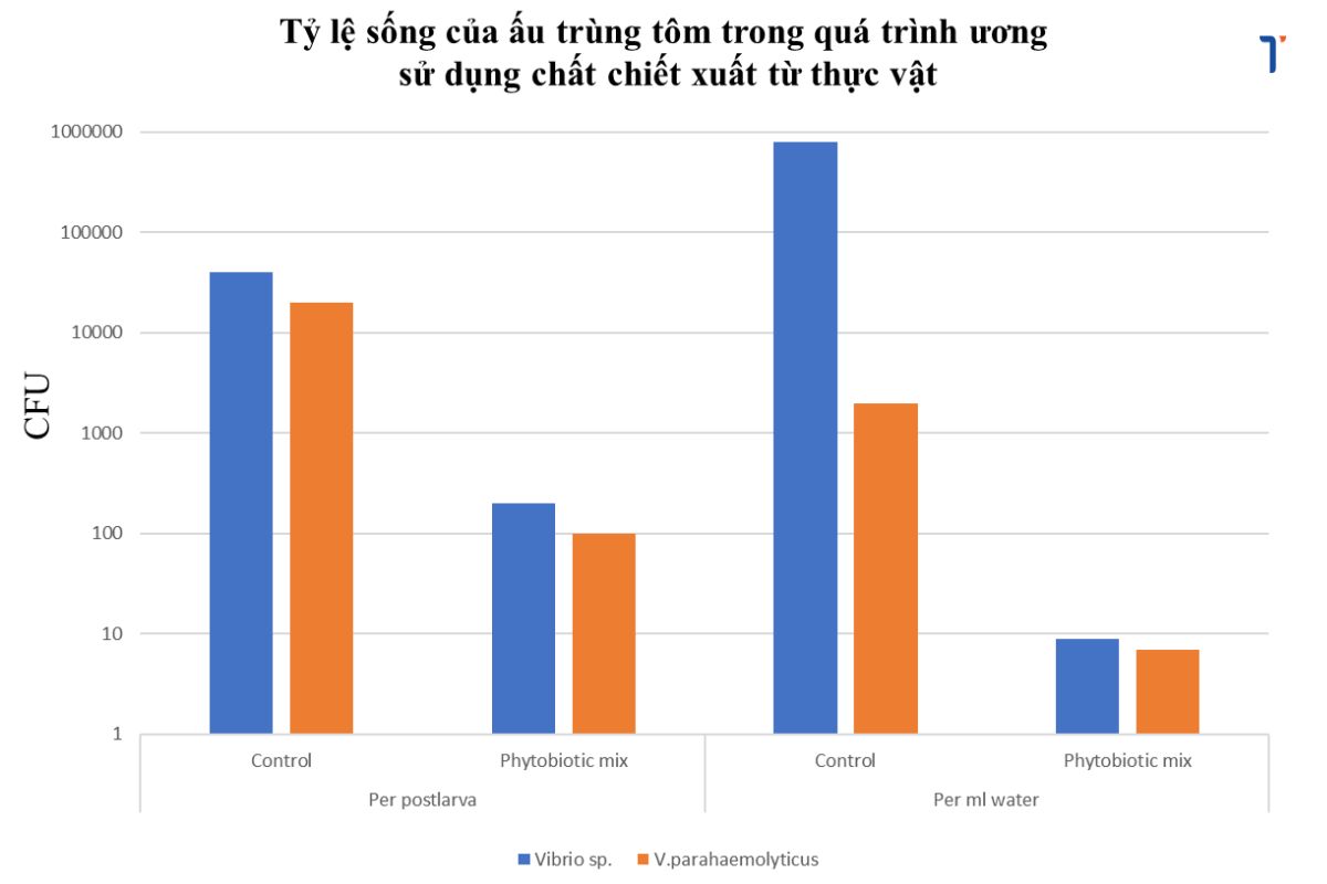 Tỷ lệ sống của ấu trùng tôm