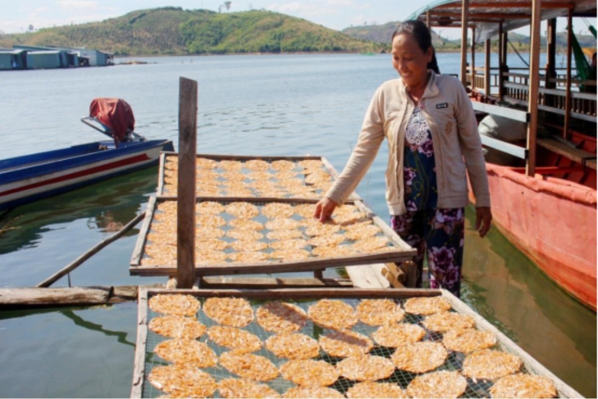 Bánh tráng cá khô