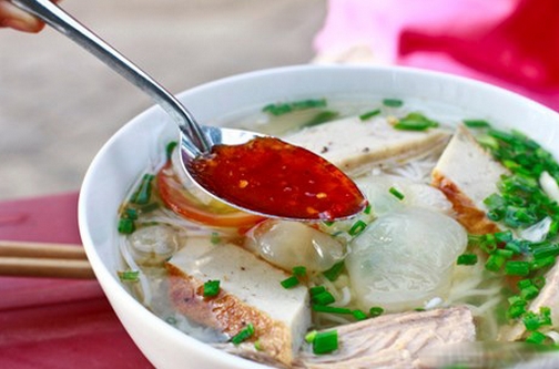 ẩm thực Việt Nam, ẩm thực Nha Trang, bún sứa Nha Trang, bún sứa