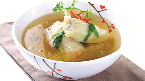 canh bắp cải