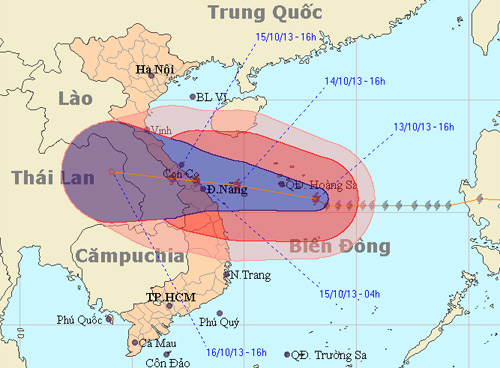 hướng đi của bão