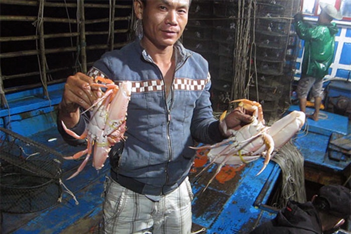 Khai thác ghẹ bằng lồng bẫy