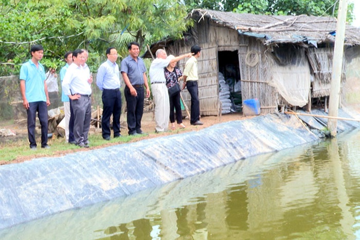 mô hình nuôi tôm sạch ở An Qui