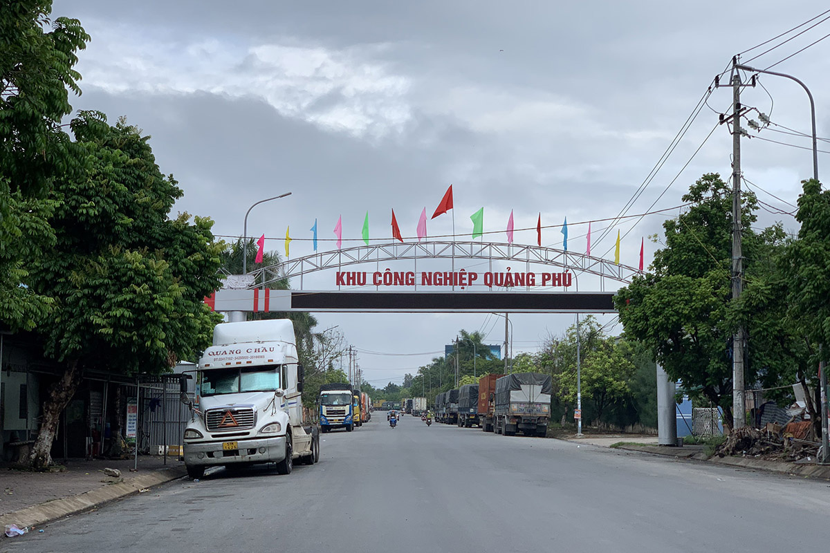 khu công nghiệp bị phong tỏa