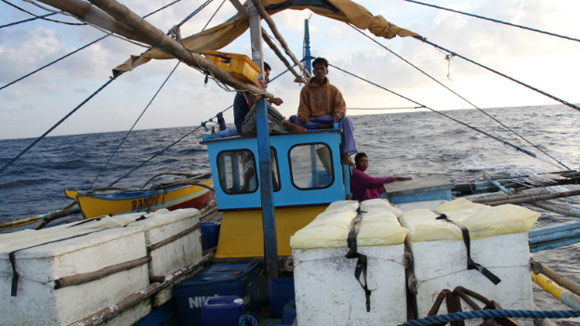 Ông Efren Forones trong một chuyến ra khơi