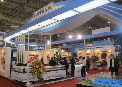 Gian hàng công ty Hùng Cá tại Vietfish