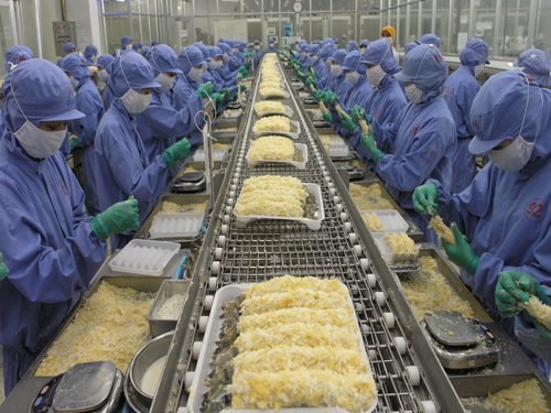 Sản xuất tôm tẩm bột chiên giòn