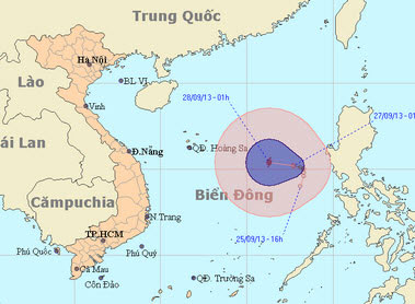 áp thấp nhiệt đới mạnh lên