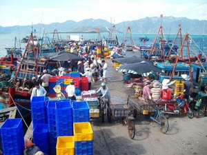 Cảng cá Vĩnh Lương. (Nguồn: Baokhanhhoa.com.vn)