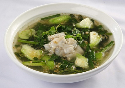 Canh dền nấu nghêu