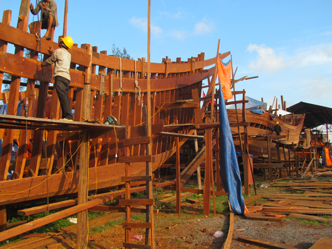 con tàu được đóng mới