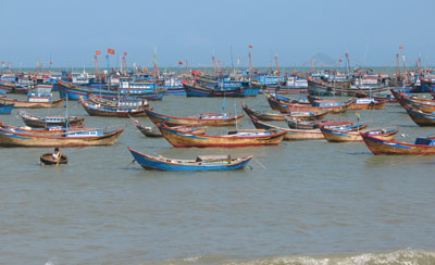 tàu cá nhỏ đánh bắt ven bờ