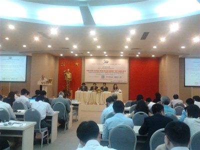 Lễ công bố báo cáo thường niên doanh nghiệp Việt Nam 2012 - Ảnh: Thùy Dung