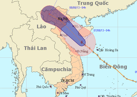 Bão số 6 có khả năng đi vào đất liền từ tối nay