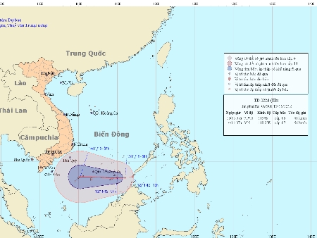 Vị trí và hướng đi của ATNĐ.