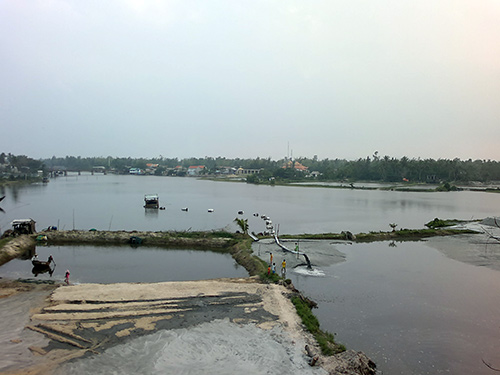 hút cát nuôi tôm