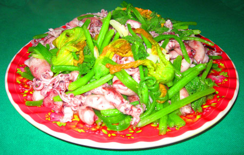 mực xào