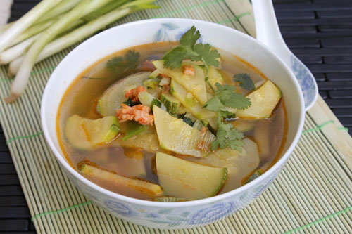 canh bí ngòi, canh tôm