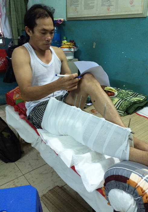 ngư dân bị thương