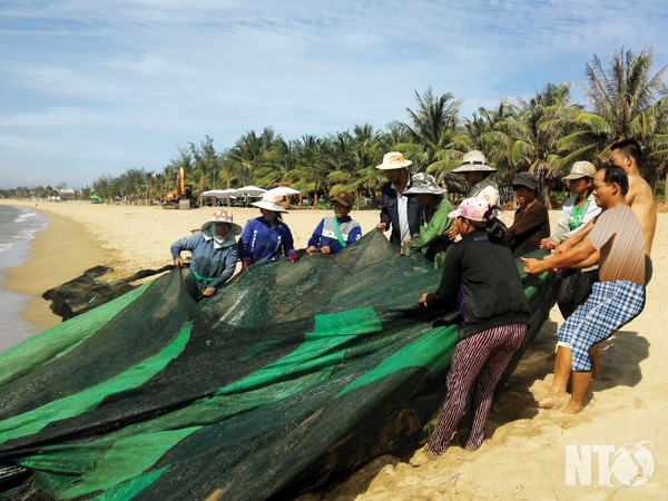 ngư dân kéo lưới
