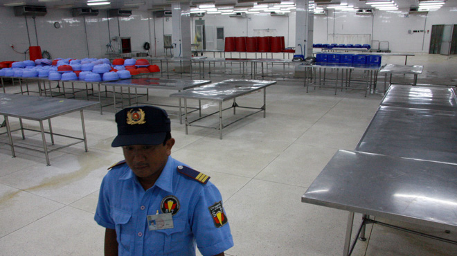 Một phân xưởng nhà máy chế biến của Công ty CP Hùng Vương tại Tiền Giang phải ngừng hoạt động do thiếu nguyên liệu - Ảnh: Trường Giang