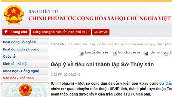 thành lập sở thủy sản