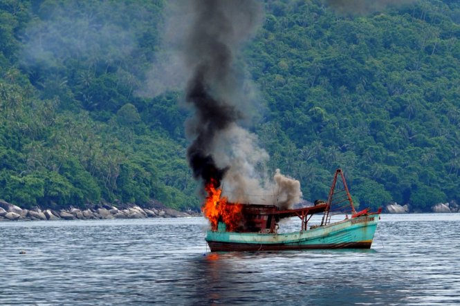 Ngư dân Việt Nam tố cảnh sát biển Indonesia cố tình lập biên bản sai