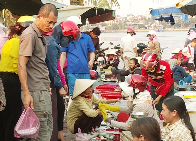Thị trường hải sản các tỉnh miền trung sôi động trở lại