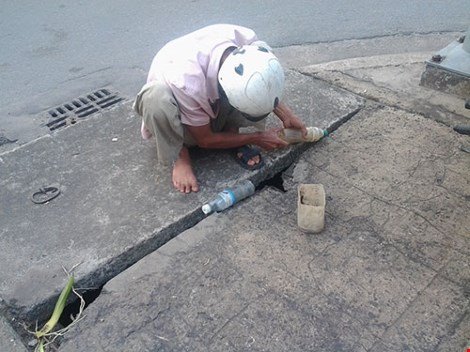 thợ câu đang tác nghiệp