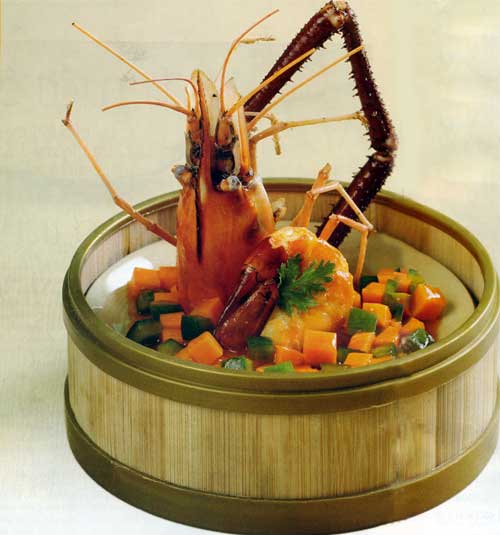 tôm càng xanh hấp