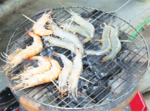 tôm đất nướng