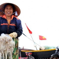 “Làng sứa lá dung” miền biển Hà Tĩnh rộn ràng vào mùa