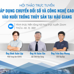 Thư mời hội thảo “Áp dụng chuyển đổi số và công nghệ cao trong nuôi trồng thuỷ sản”