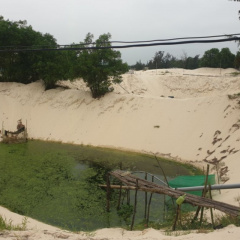 Quảng Bình: Nuôi cá lóc trên cát, xả thẳng nước thải không qua xử lý ra môi trường