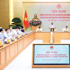 Đại diện ngành tôm tham gia vào hội nghị Thủ tướng và doanh nghiệp tư nhân