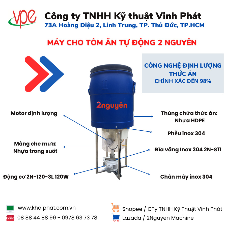 Máy cho tôm ăn tự động - Ảnh 4
