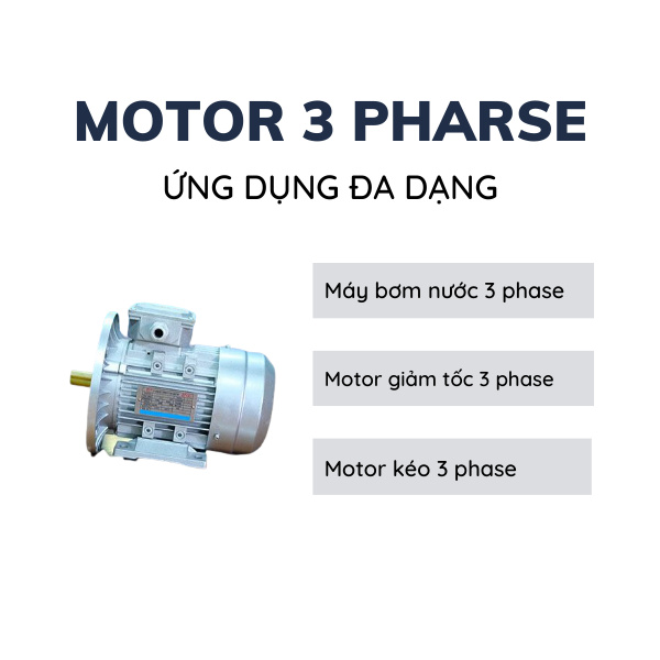 Motor 3 phase Dolin Taiwan 380V - 1.5 kw (2HP) - Ảnh 4