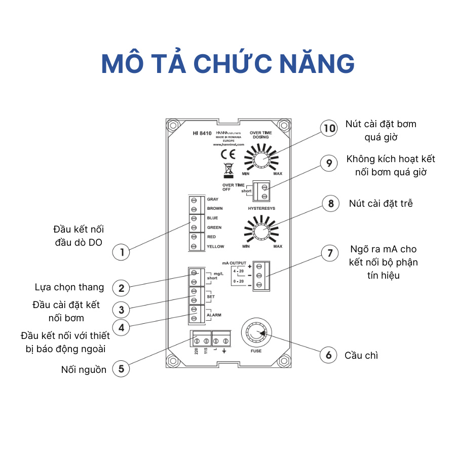 Máy đo oxy hòa tan HI8410 HANNA - Ảnh 4