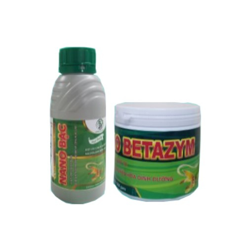 Combo 2 sản phẩm trị bệnh phân trắng ở TÔM - Nano Betazyme + Nano Bạc