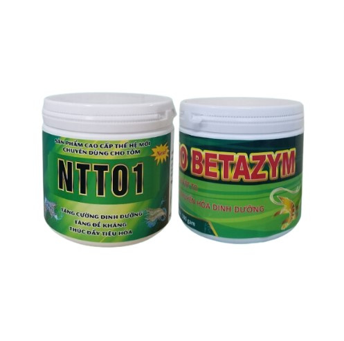 Combo 2 sản phẩm tăng cường hệ miễn dịch cho TÔM: Nano Betazyme + NTT01