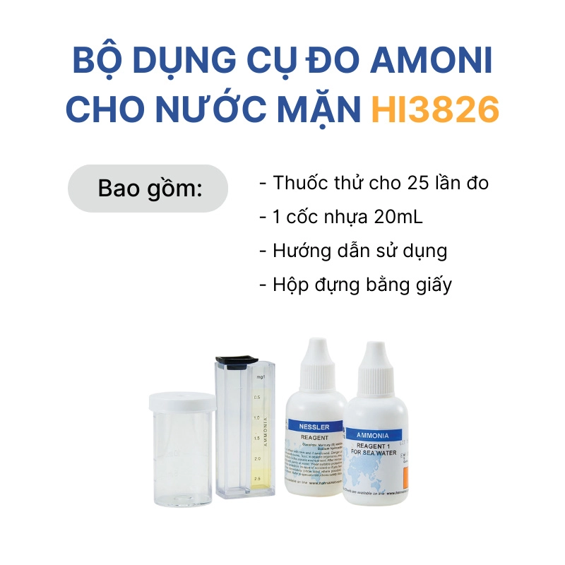 Bộ kiểm tra Amonia HANNA HI3826 - Ảnh 2