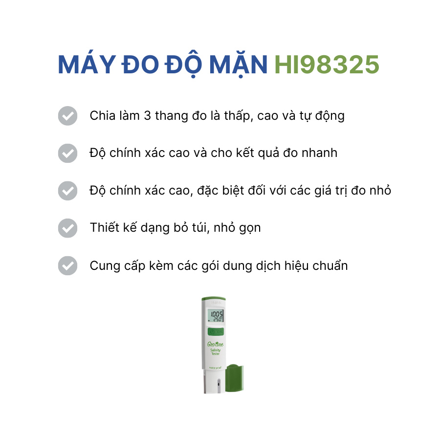 Máy đo độ mặn HI98325 HANNA - Ảnh 6
