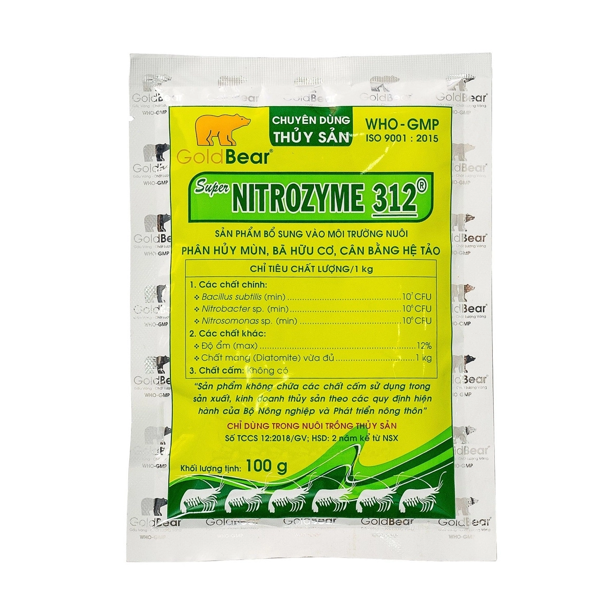 Super Nitrozyme 312 phân hủy mùn, bã hữu cơ, cân bằng hệ tảo